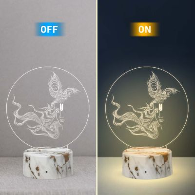 Shree Krishna Design Night Lamp
